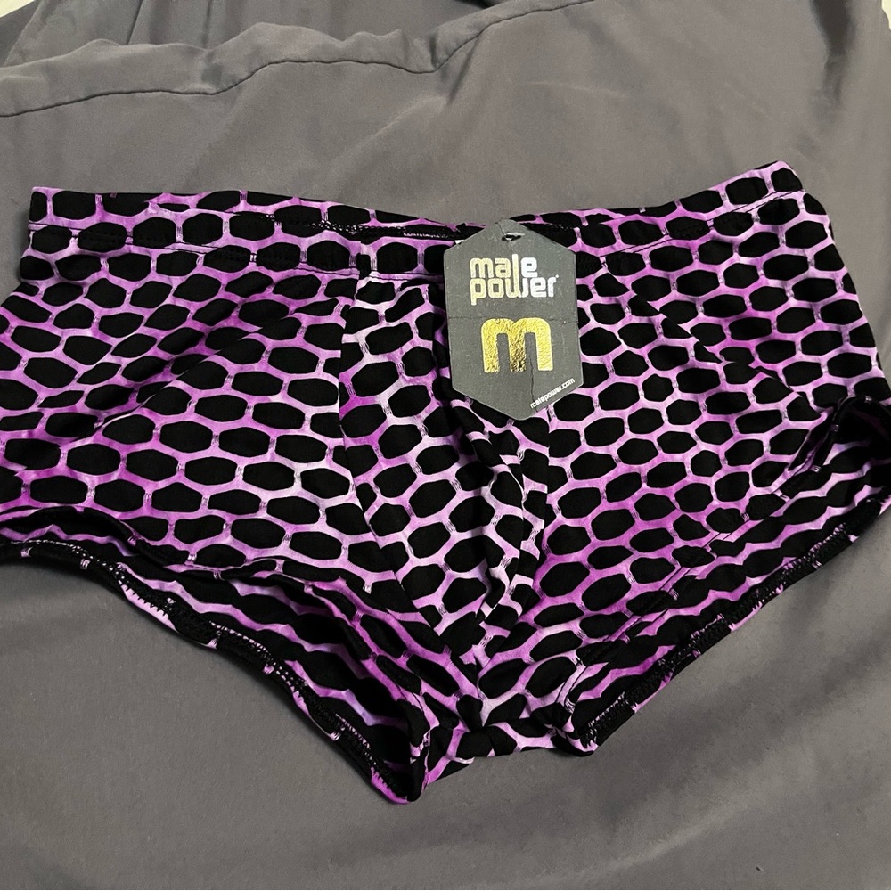 Male Power Purple and Black Men's Briefs